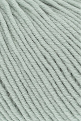 Lang Yarns Merino 120 Yarn, 120m / 50g – Light Sage (0092), yarn texture