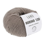 Lang Yarns Merino 120 Yarn, 120m / 50g – Grey Brown (0126)