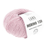 Lang Yarns Merino 120 Yarn, 120m / 50g – Flamingo/White Mouliné (0151)