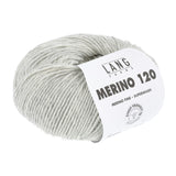 Lang Yarns Merino 120 Yarn, 120m / 50g – Light Grey Mélange (0223)