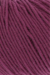 Lang Yarns Merino 120 Yarn, 120m / 50g – Plum (0280), yarn texture
