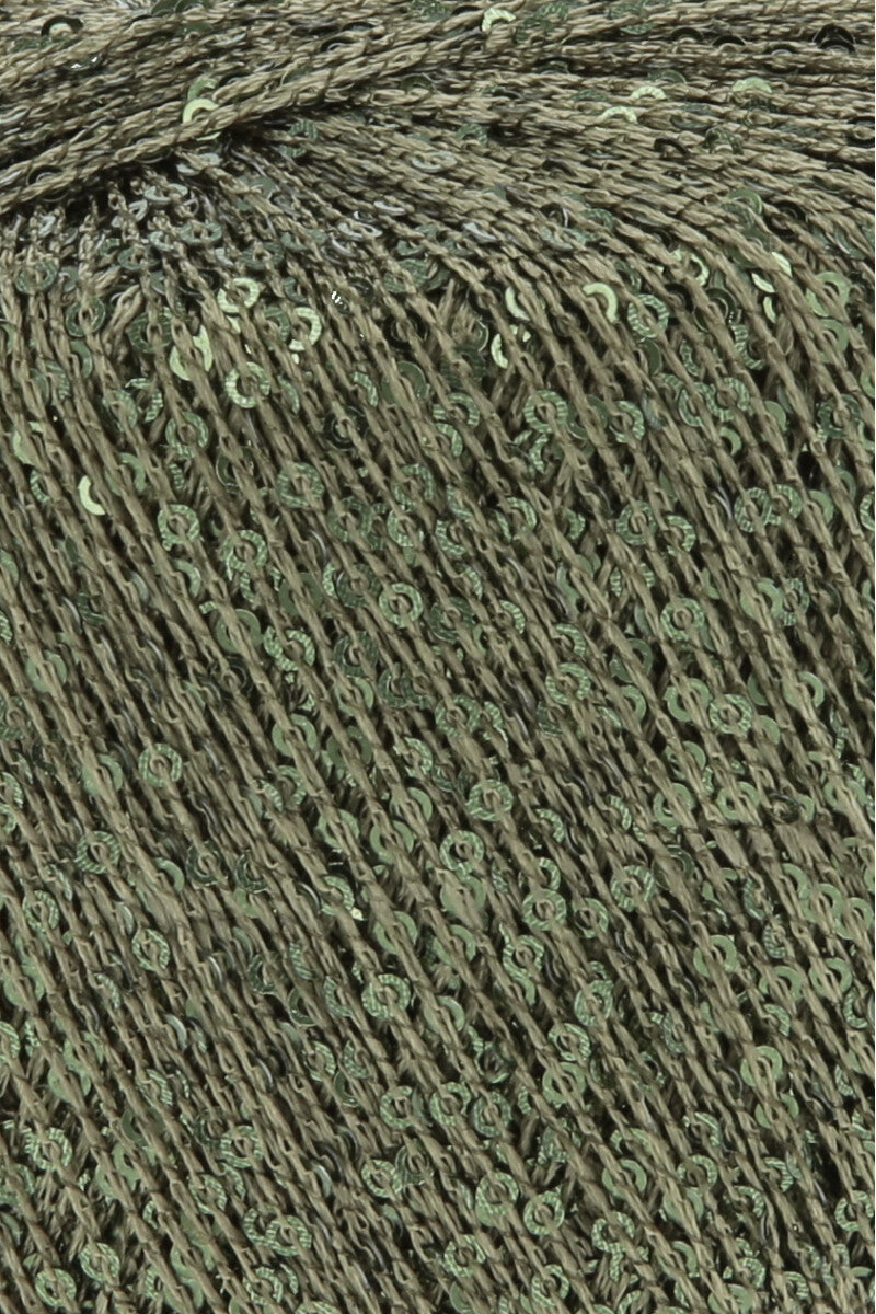 Lang Yarns Paillettes – 25g / 112m – Crocodile Green (0099) – detail