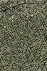 Lang Yarns Paillettes – 25g / 112m – Crocodile Green (0099) – detail