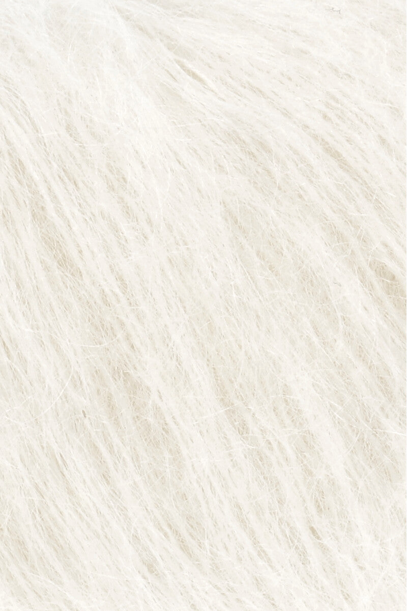 Lang Yarns Mohair Luxe Yarn, 175m / 25g – Offwhite (0094), yarn texture