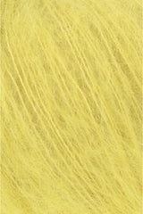 Lang Yarns Mohair Luxe Yarn, 175m / 25g – Yellow (0114), yarn texture