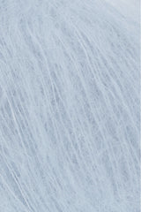 Lang Yarns Mohair Luxe Yarn, 175m / 25g – Ice Blue (0120), yarn texture