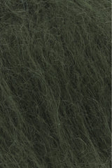 Lang Yarns Mohair Luxe Yarn, 175m / 25g – Dark Olive (0199), yarn texture
