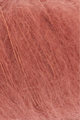 Lang Yarns Mohair Luxe Yarn, 175m / 25g – Brown-Orange (0275), yarn texture