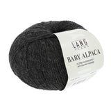Lang Yarns Baby Alpaca Yarn, 170m / 50g – Anhtracite Mélange (0070)