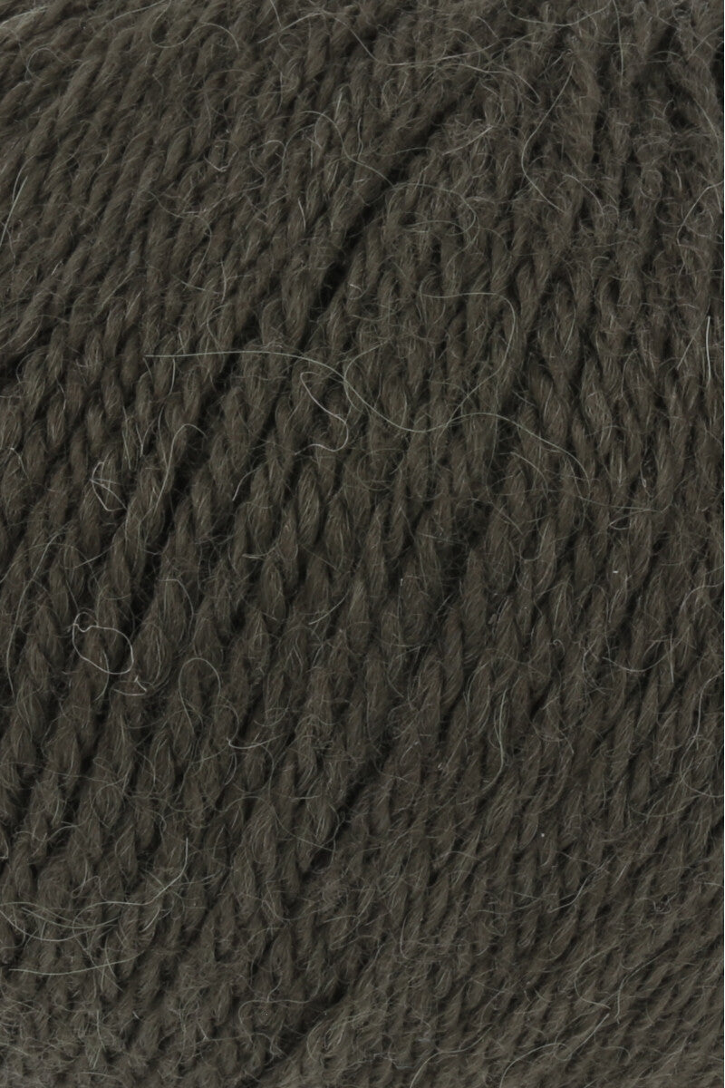 Lang Yarns Baby Alpaca Yarn, 170m / 50g – Dark Brown (0268), yarn texture
