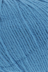 Lang Yarns Merino 200 Bébé Yarn, 203m / 50g – Blue (0306), yarn texture