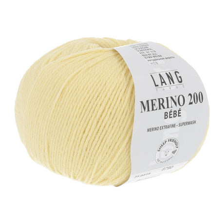 Lang Yarns Merino 200 Bébé Yarn, 203m / 50g – Yellow (0314)