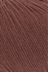Lang Yarns Merino 200 Bébé Yarn, 203m / 50g – Brick (0387), yarn texture
