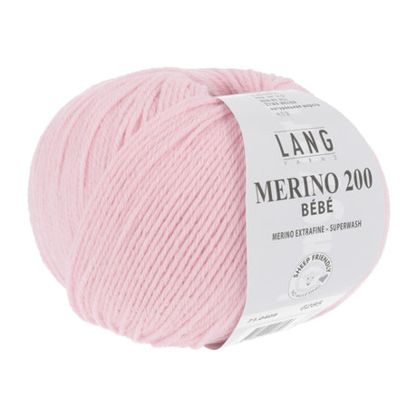 Lang Yarns Merino 200 Bébé Yarn, 203m / 50g – Dark Rose (0409)