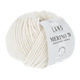 Lang Yarns Merino 70 – 50g / 70m – White (0001)