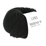 Lang Yarns Merino 70 – 50g / 70m – Black (0004)