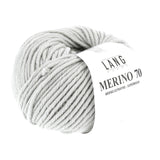 Lang Yarns Merino 70 – 50g / 70m – Light Grey (0123)