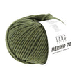 Lang Yarns Merino 70 – 50g / 70m – Dark Olive Mélange (0398)
