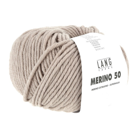 Lang Yarns Merino 50 – 100g / 90m – Beige Mélange (0122)