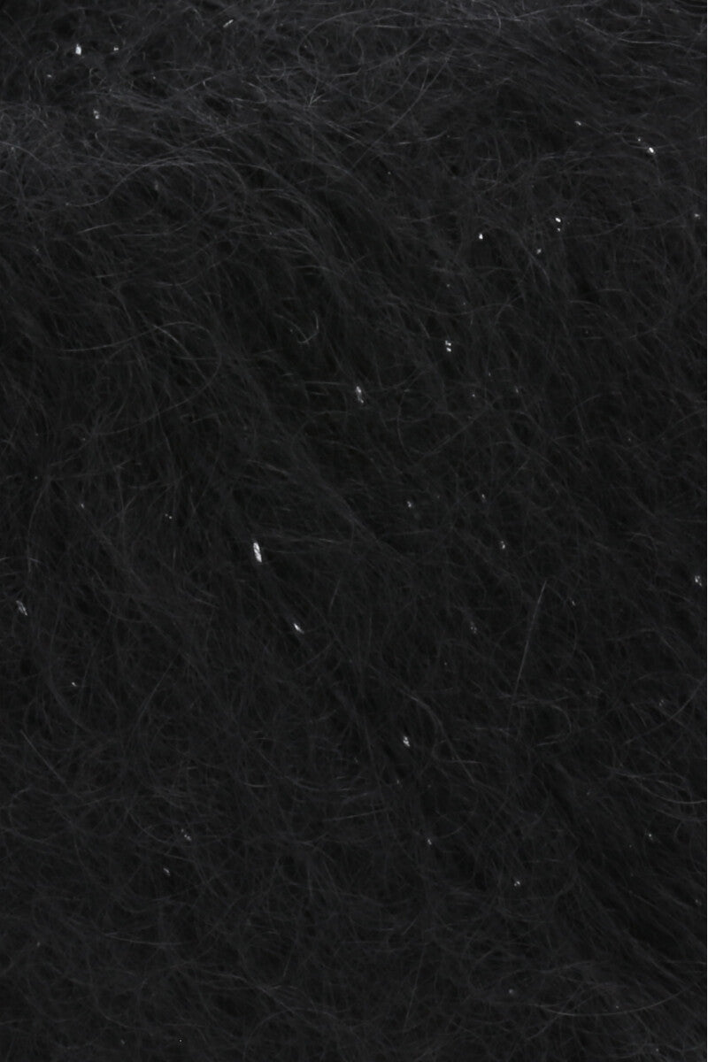 Lang Yarns Mohair Luxe Lamé – 25g / 175m – Silver - Black (0004) – detail
