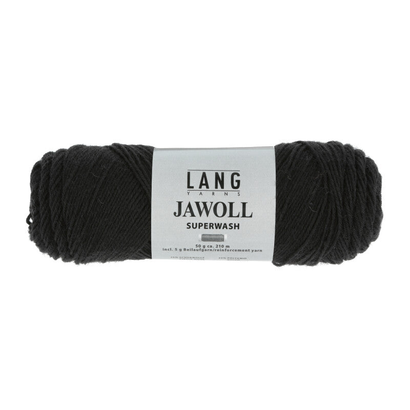 Lang Yarns Jawoll Yarn, 190m / 50g – Black (0004)