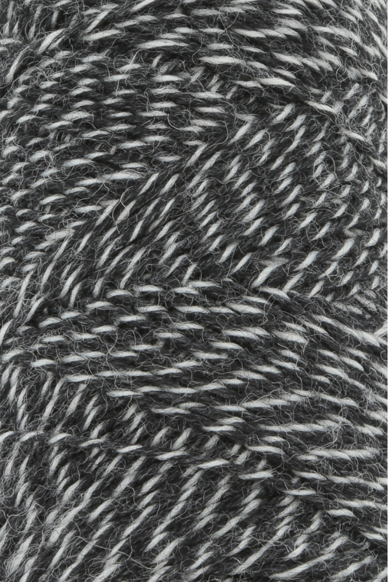 Lang Yarns Jawoll Yarn, 190m / 50g – Anhtracite/Ecru Mouliné (0137), yarn texture