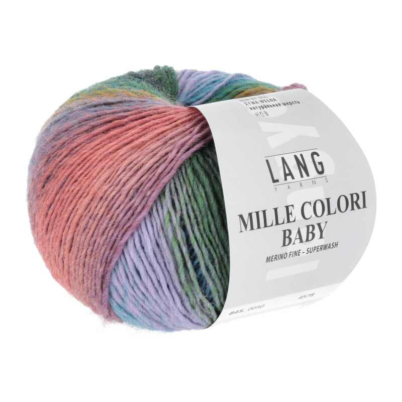Lang Yarns Mille Colori Baby – 50g / 190m – Multicolour/Blue/Purple (0050)