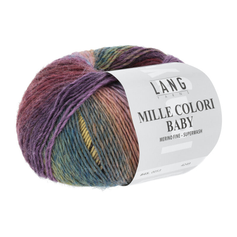 Lang Yarns Mille Colori Baby – 50g / 190m – Pink/Ciel/Green (0053)