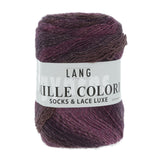 Lang Yarns Mille Colori Socks & Lace Luxe – 100g / 400m – Eggplant-Gold (0080)