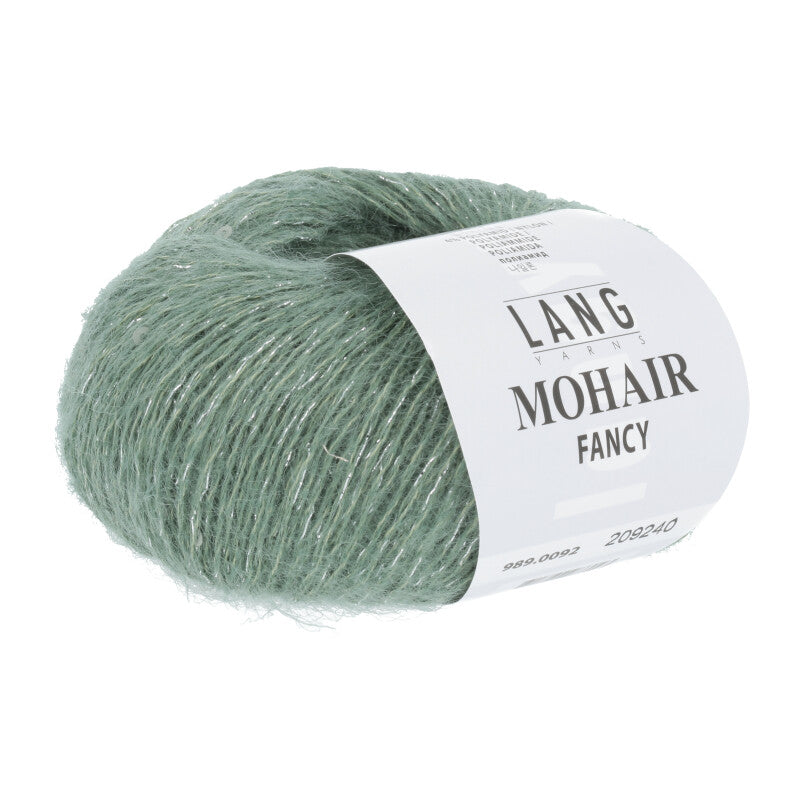 Lang Yarns Mohair Fancy yarn, Dusty Sage, colour 0092, ball photograph