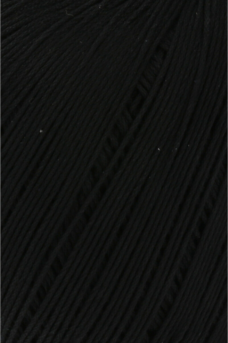 Lang Yarns Marisa – 100% Egyptian cotton yarn, 50g/210m – Black (0004) – detail