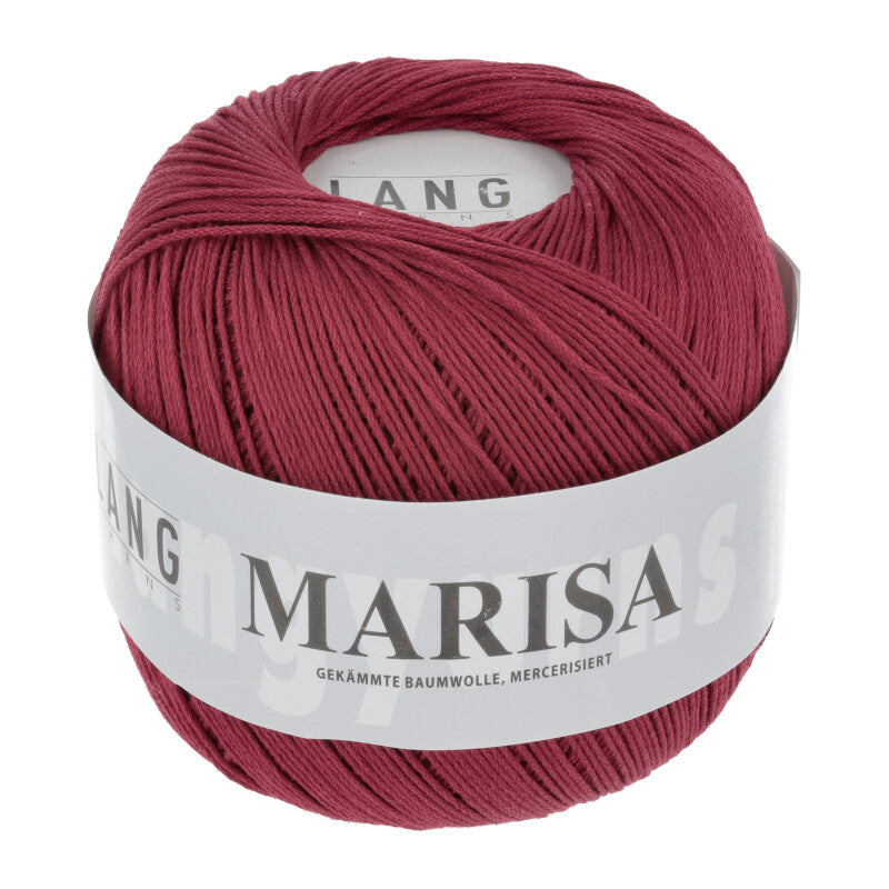 Lang Yarns Marisa – 100% Egyptian cotton yarn, 50g/210m – Red (0063)