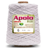 Apolo Eco 4/6 Cotton Cord Yarn – Ideal for Crochet Bags & Home Decor (600g) - Leo Hobby - A large cone spool of white twisted cotton cord or thread with a green and gold label reading 'Apolo ECO' and size information, isolated on a white background.
