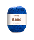 Circulo ANNE - 100% mercerized Cotton Yarn, 500m / 147g - Blue ball of yarn with a Circulo Anne label on a white background