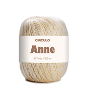 Circulo ANNE - 100% mercerized Cotton Yarn, 500m / 147g - Ball of yarn with 'Circulo Anne' label on a white background