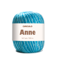 Circulo ANNE - 100% mercerized Cotton Yarn, 500m / 147g - Blue yarn ball with 'Circulo Anne' label on a white background