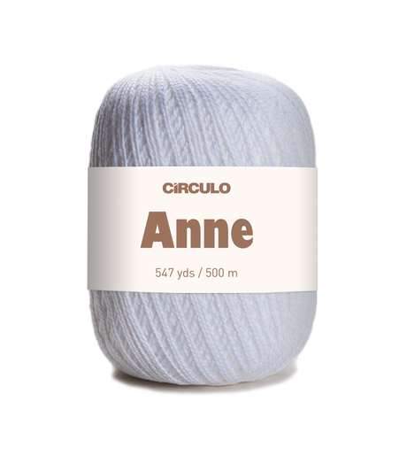 Circulo ANNE - 100% mercerized Cotton Yarn, 500m / 147g - Ball of yarn with 'Circulo Anne' label on a white background