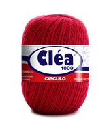 Circulo Clea 100% Cotton Yarn, 1000m/151 gr - Red ball of yarn with Cleá label on a white background