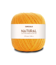 Circulo Natural Cotton Maxcolor (Barroco) 4/4 100% Cotton Yarn for Crochet and Knitting, 338m/200g - Leo Hobby -  Yellow ball of yarn with a white label on a white background