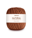 Circulo Natural Cotton Maxcolor (Barroco) 4/4 100% Cotton Yarn for Crochet and Knitting, 338m/200g - Leo Hobby -  Brown ball of yarn with a Circulo label on a white background