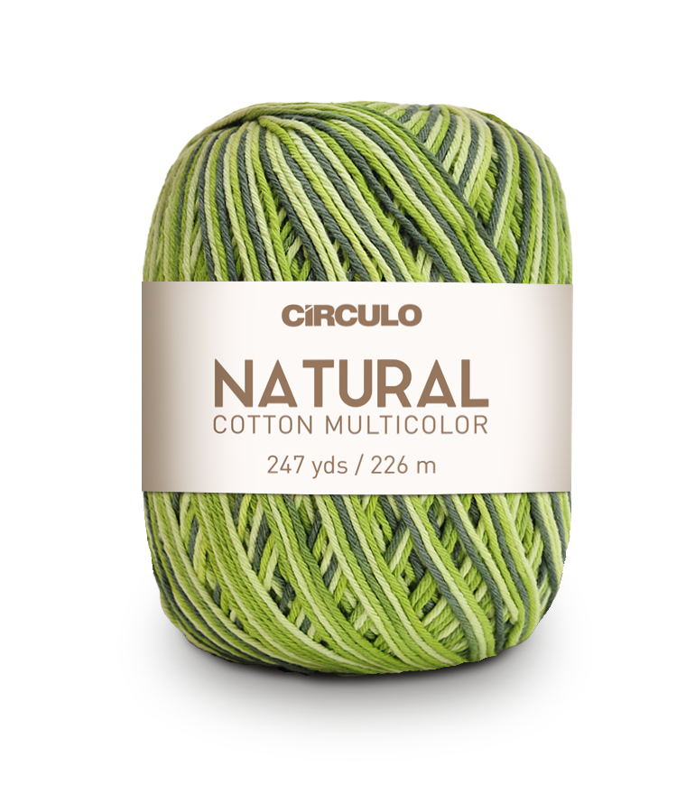 Círculo Natural Cotton Multicolor 4/6 – Fio de algodão (226 m / 200 g)