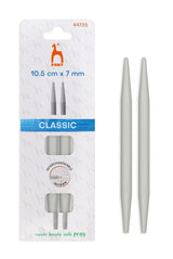 Pony Classic Aluminium Interchangeable Knitting Needle Tips – 10.5 & 14 cm, 10.5 cm, 7.00 mm
