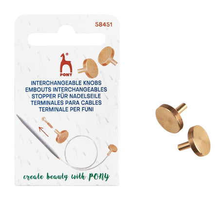 Pony Brass Interchangeable Knobs – 3–10 mm, 3–10 mm
