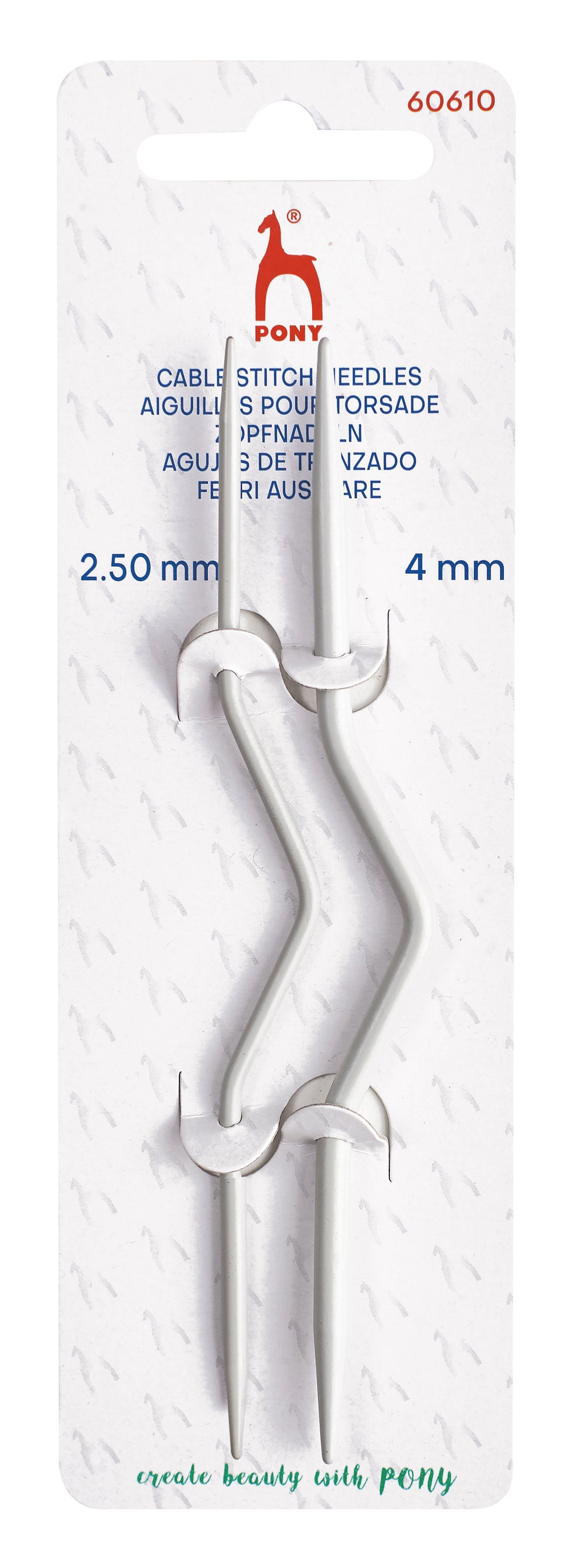 Pony Bent Aluminium Cable Needles – Small, Small