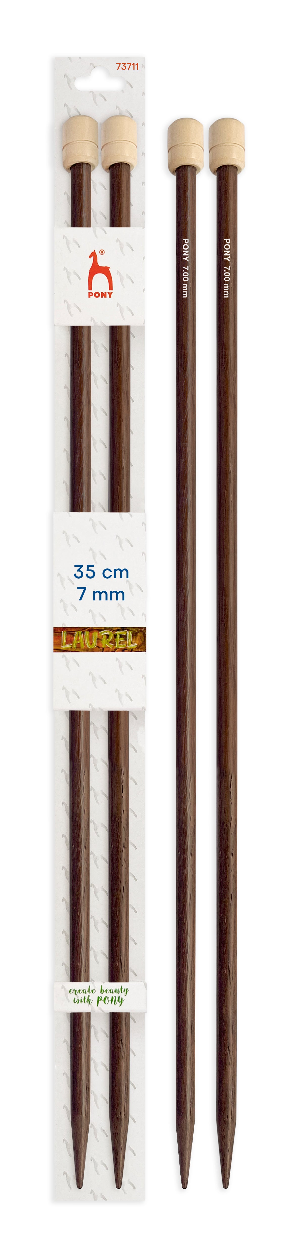 Pony Laurel Single Pointed Knitting Needles – 35 cm, 7.00 mm