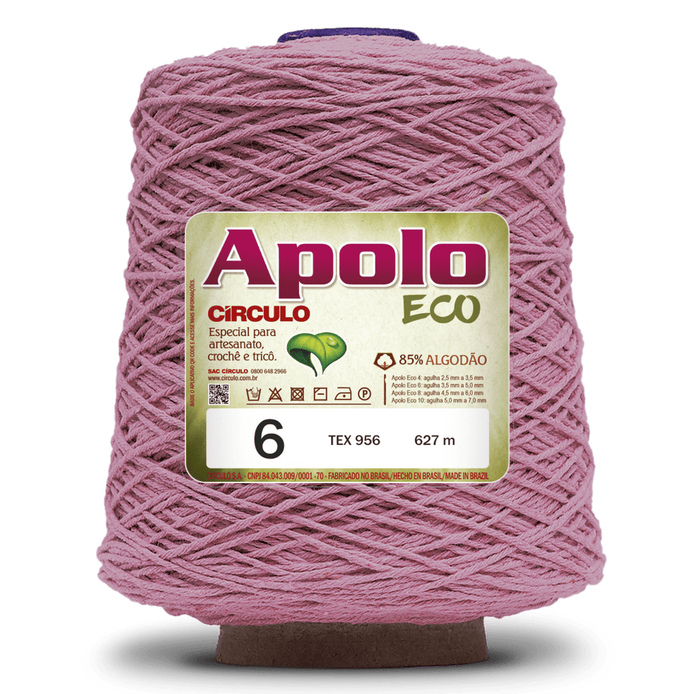 Apolo Eco 4/6 Cotton Cord Yarn – Ideal for Crochet Bags & Home Decor (600g) - Leo Hobby