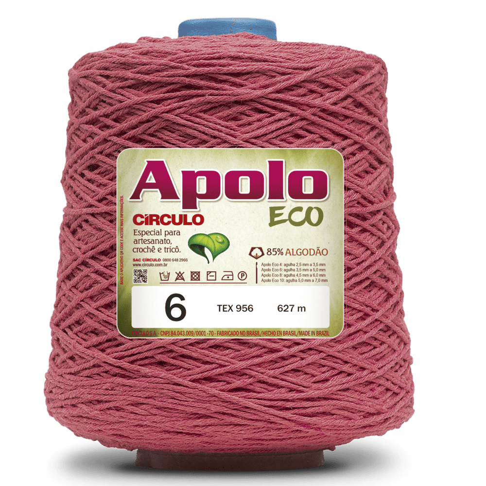 Apolo Eco 4/6 Cotton Cord Yarn – Ideal for Crochet Bags & Home Decor (600g) - Leo Hobby