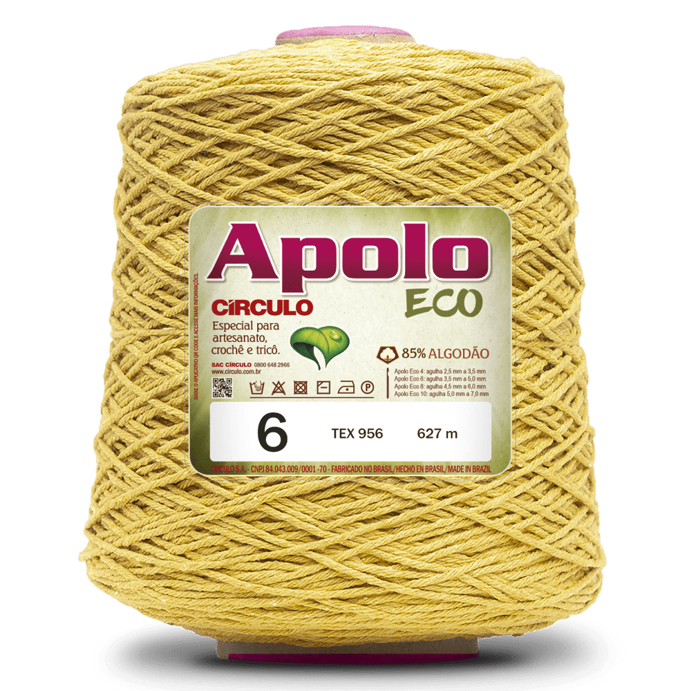 Apolo Eco 4/6 Cotton Cord Yarn – Ideal for Crochet Bags & Home Decor (600g) - Leo Hobby