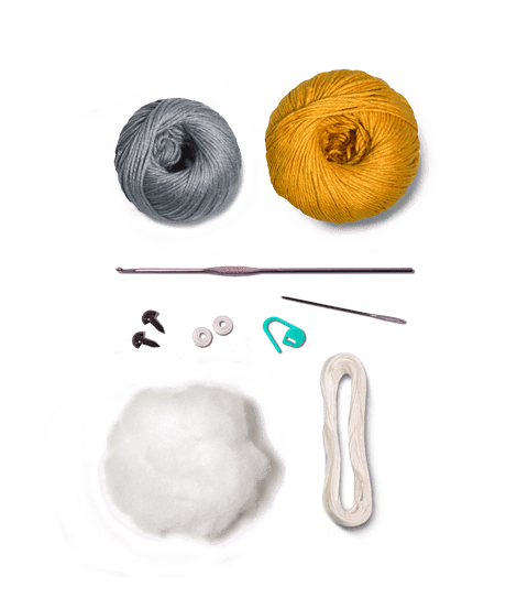 Circulo Amigurumi Kit Baby Dinos Collection - Crochet Kit - Triceratops - Leo Hobby