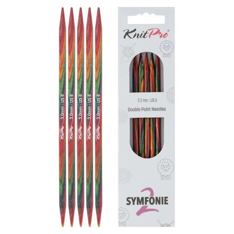 KnitPro Symfonie 2 double pointed knitting needles, 5.00 mm